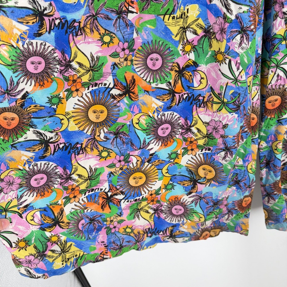 Kulani Kinis Tropical Cover‎ Up Sun Moon Celestial Wide Leg  Pants Womens Large - Picture 7 of 13
